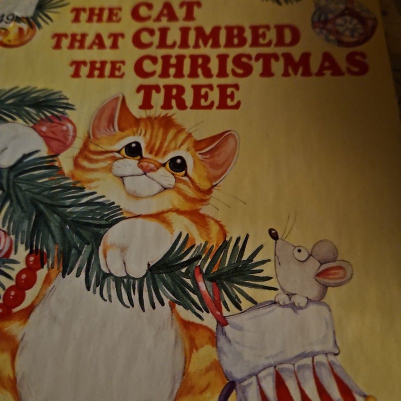 The cat that climbed the chritmas tree. 