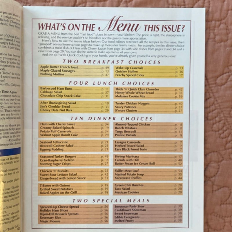 Taste of Home’s Quick Cooking 