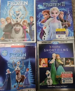 Frozen Limited Edition Exclusive Additional Bonus Scenes blue ray dvds family
