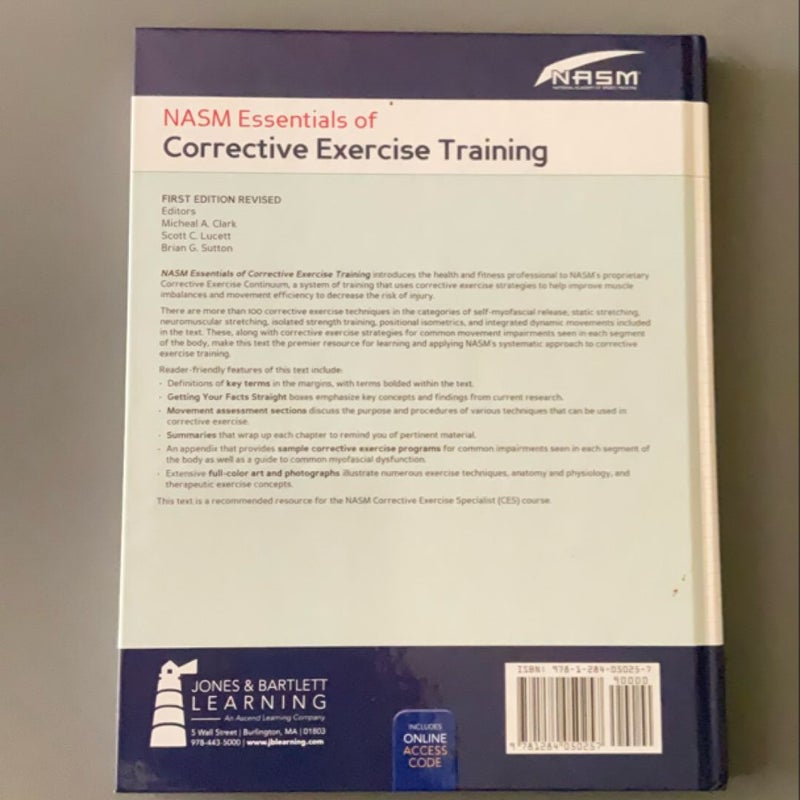 NASM Essentials of Corrective Exercise Training First Edition Revised