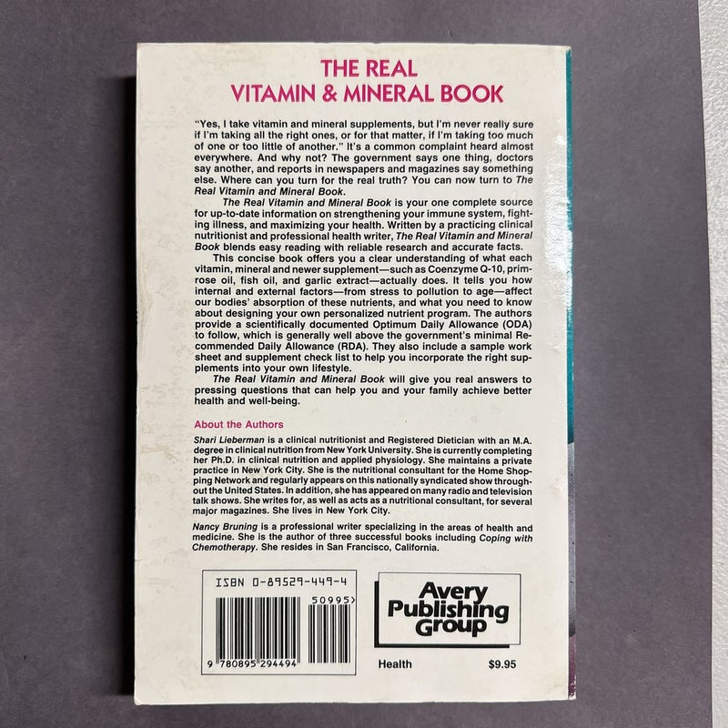 The Real Vitamin and Mineral Book by Shari Lieberman, Paperback