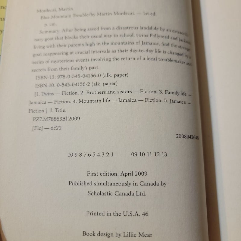 Blue Mountain Trouble (2009 First Edition)