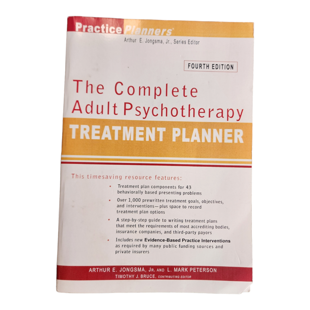 The Complete Adult Psychotherapy Treatment Planner