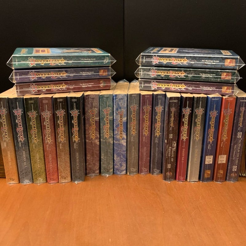 Vintage DragonLance: Complete Heroes I & II, Preludes I & II, Tales I & II, Meeting Sextet Series Set, 24 Books