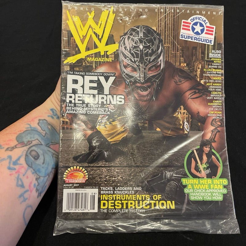 New/Sealed- WWE World Wrestling Entertainment Magazine August 2007 Ray Mysterio