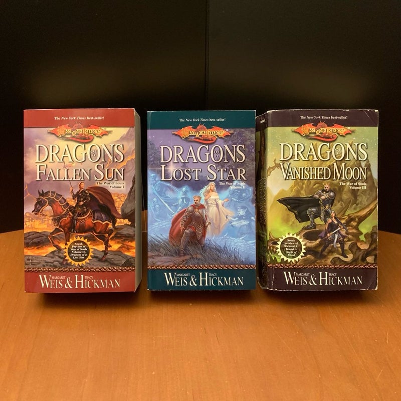 DragonLance: Complete Chronicles, War of Souls Trilogy: Dragons of Autumn Twilight, Dragons of Winter Night, Dragons of Spring Dawning, Second Generation, Dragons of Summer Flame, Dragons of a Fallen Sun, Dragons of a Lost Star, Dragons of a Vanished Moon 