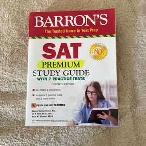 SAT Premium Study Guide with 7 Practice Tests