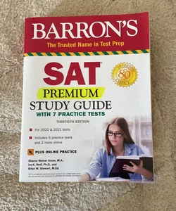 SAT Premium Study Guide with 7 Practice Tests