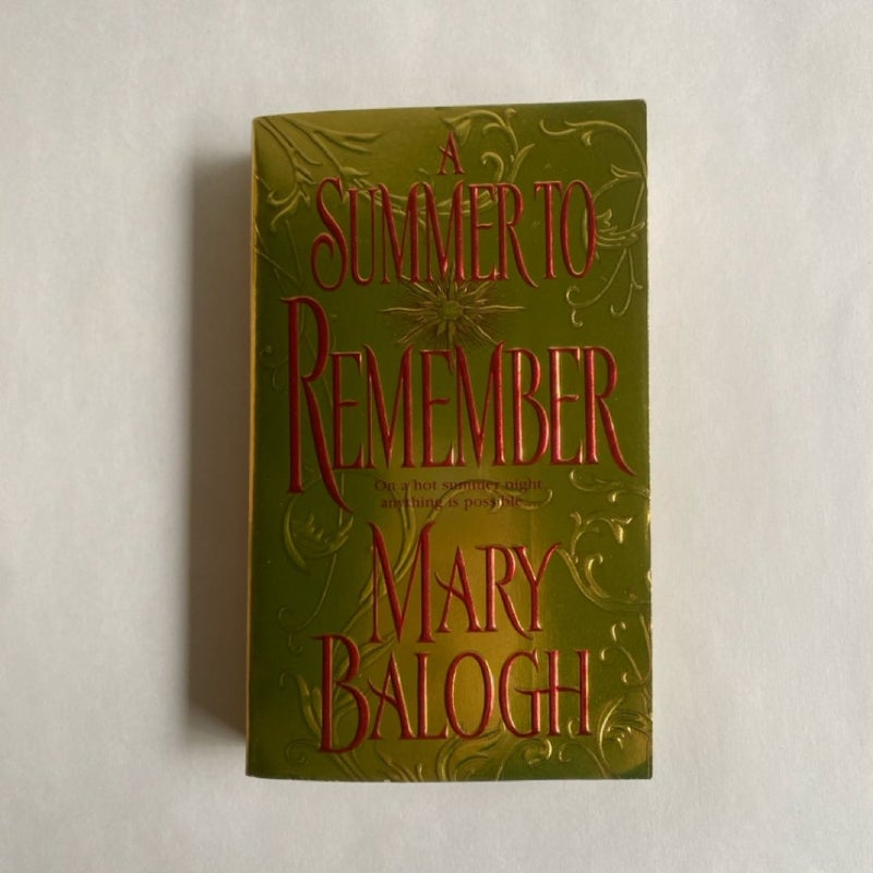 A Summer to Remember - 1st Printing