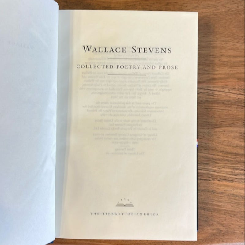 Wallace Stevens: Collected Poetry and Prose (LOA #96)