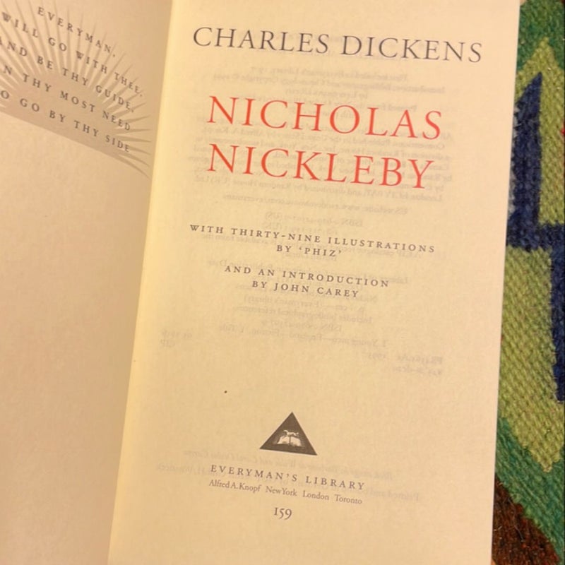 The Life and Adventures of Nicholas Nickleby