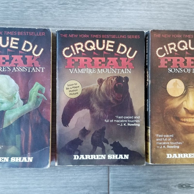 CIRQUE DU FREAK DARREN SHAN HORROR BOOKS VAMPIRE DESTINY, MOUNTAIN, U.K. 2 4 & 12 TRADE PB