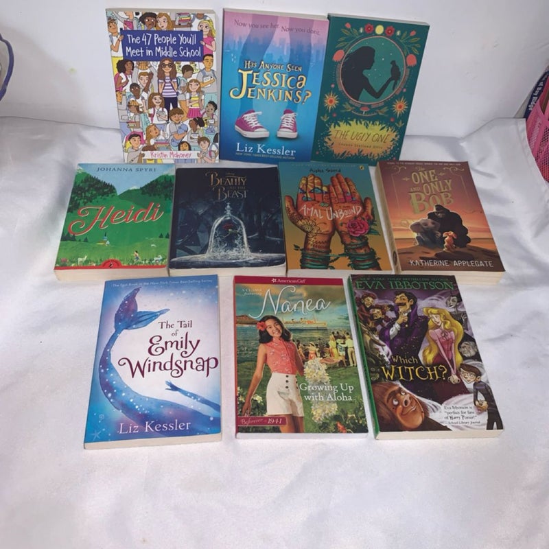 Bulk summer reading books for girls, Lot of 10 Girls Chapter Books (8-12 years) 