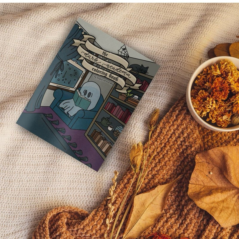 The Dark Academia Coloring Book, by Serafine Art and Design