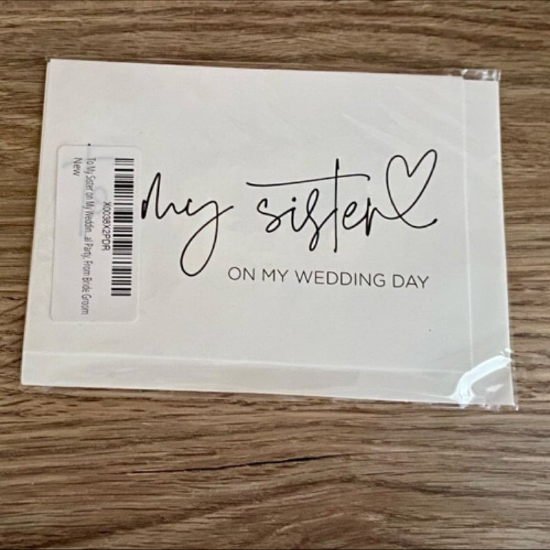 Wedding Day Card (Sister)