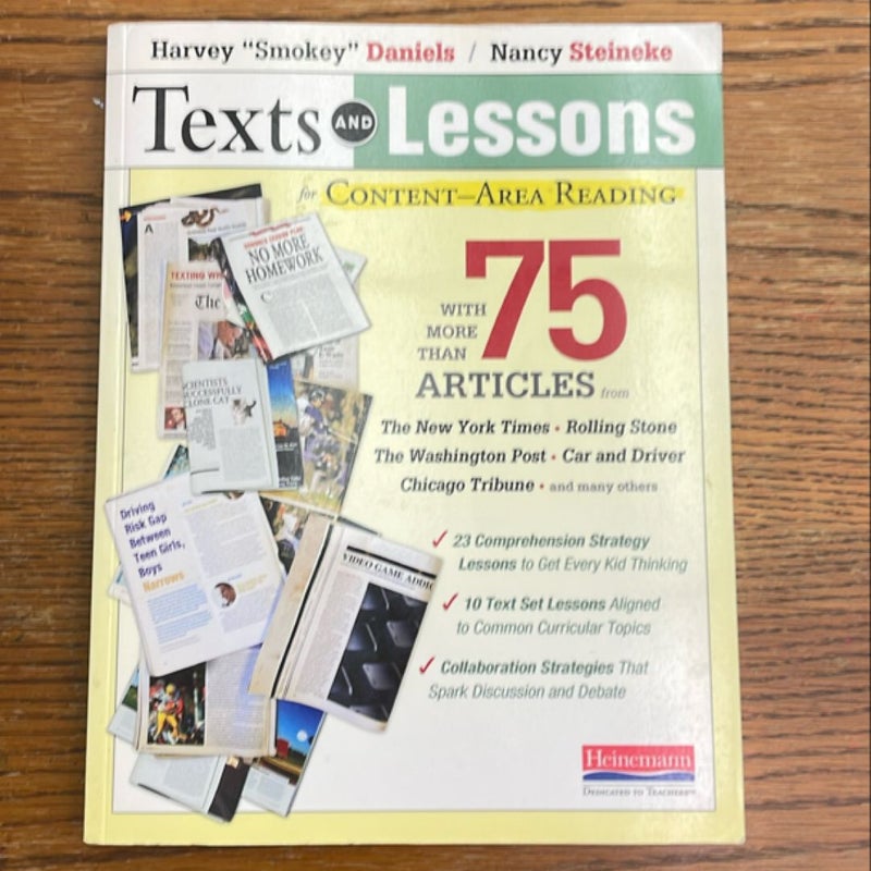 Texts and Lessons for Content-Area Reading