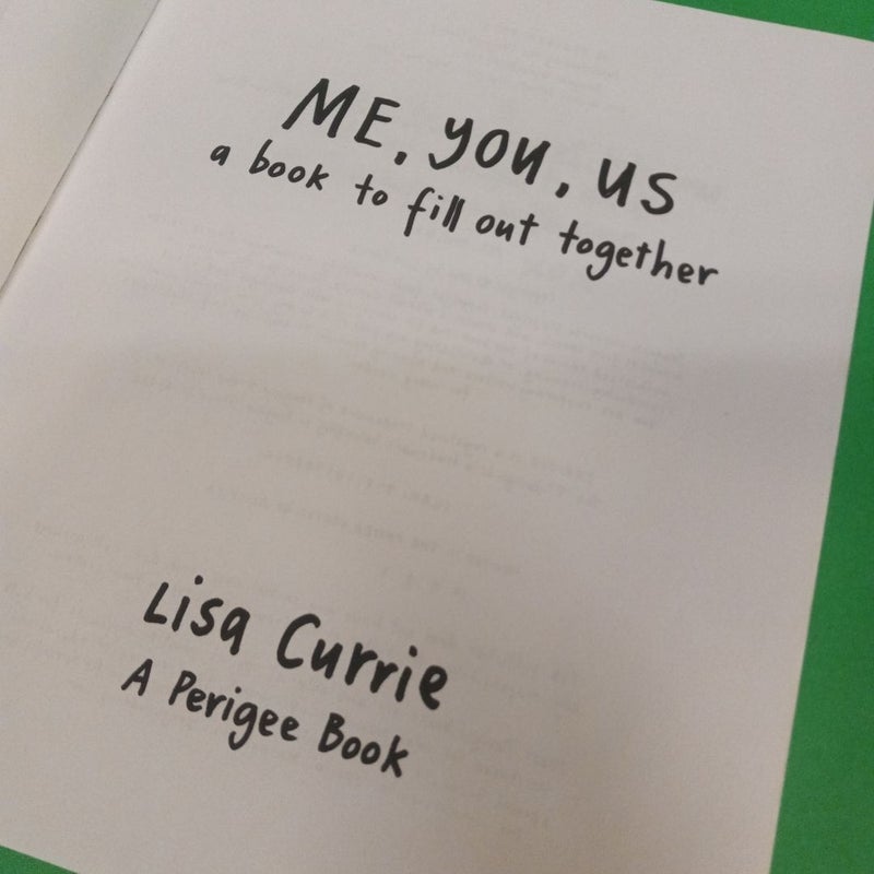 Me,You,Us a book to fill out together 