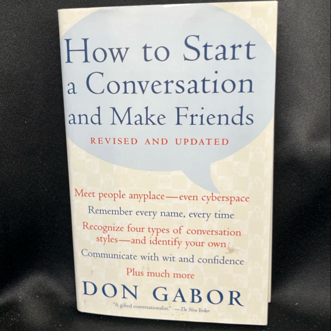 How to start a conversation and make friends by Don Gabor, Hardcover ...