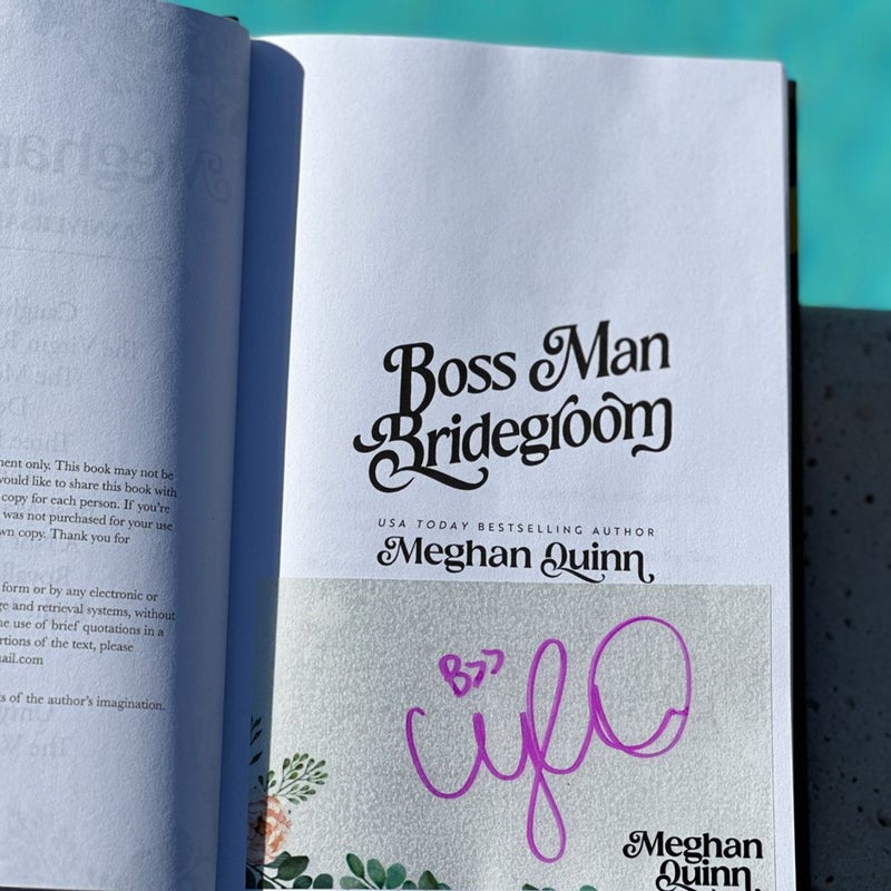 SIGNED Boss Man Bridegroom Special Edition 
