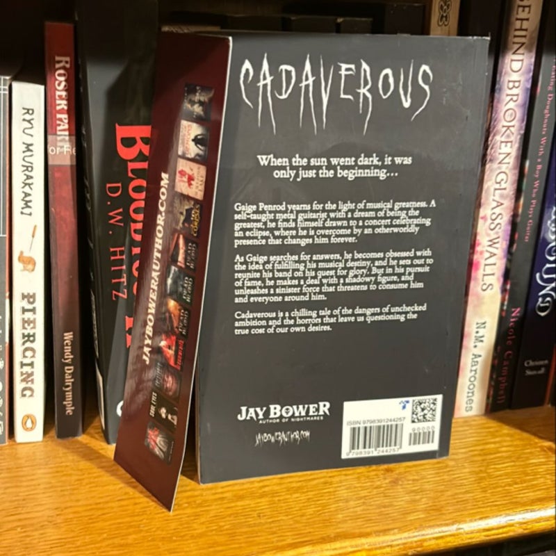 Cadaverous OOP/ signed / bookmark 