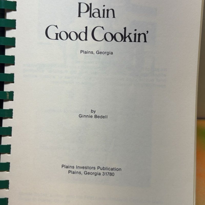 Plain good cooking cookbook 