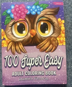 100 super easy adult coloring book