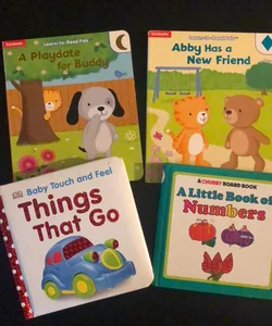 4 kids Board Books including A Little Book of Numbers