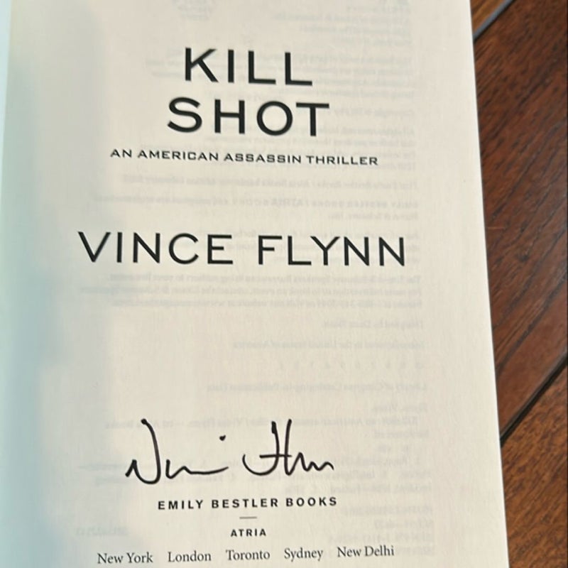 Kill Shot—signed first edition