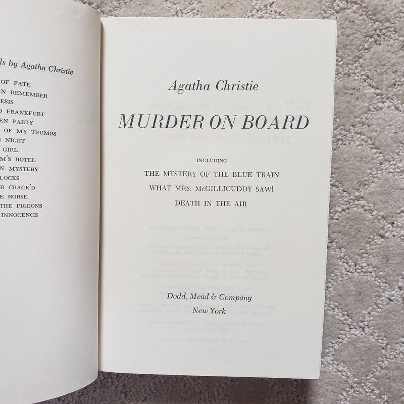 Murder on Board: The Mystery of the Blue Train, Death in the Air, & What Mrs. McGillicuddy Saw (Book Club Edition, 1974)