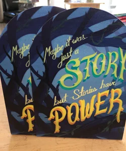Owlcrate Jr. Stories Have Power bookends