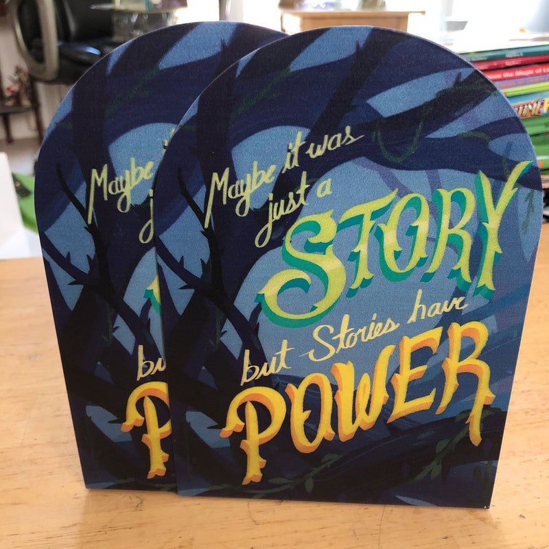 Owlcrate Jr. Stories Have Power bookends