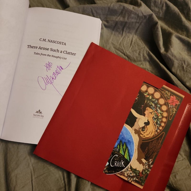 Signed with goodies! There Arose Such A Clatter