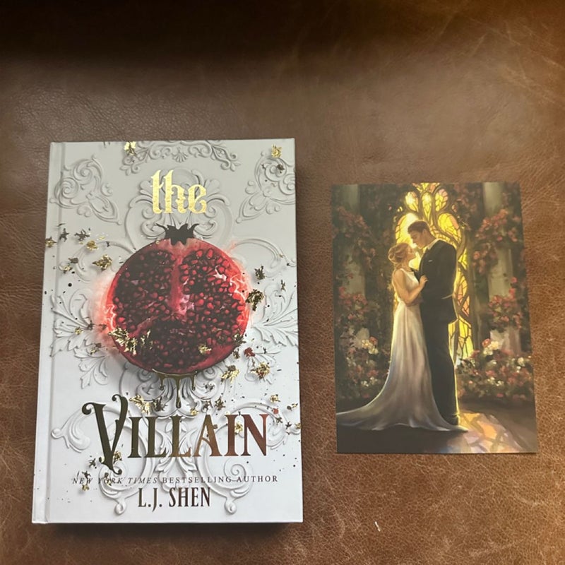 L.J. Shen Signed The Villain Bookaholic Book Box Special Edition Stenciled Edges