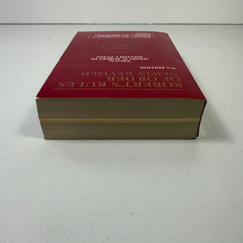 Robert's Rules of Order Newly Revised
