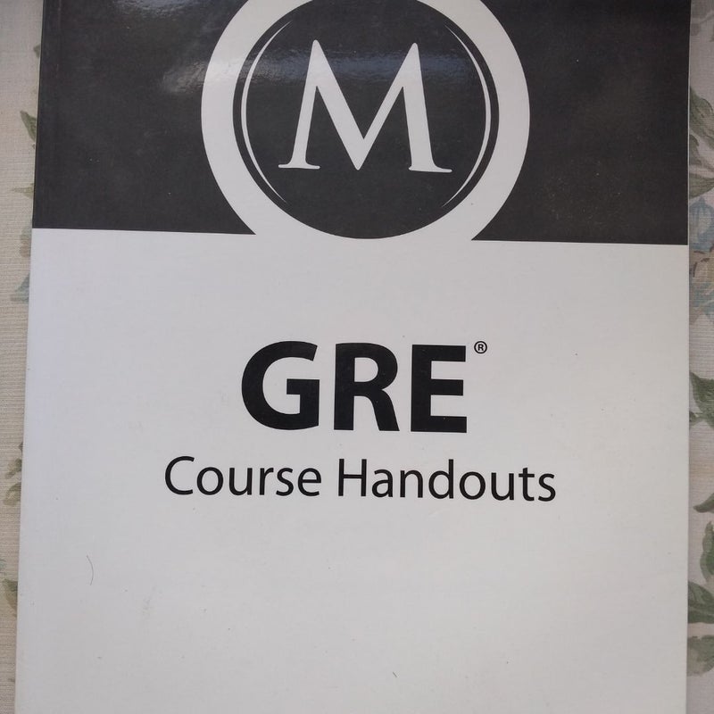 GRE Course Handout 