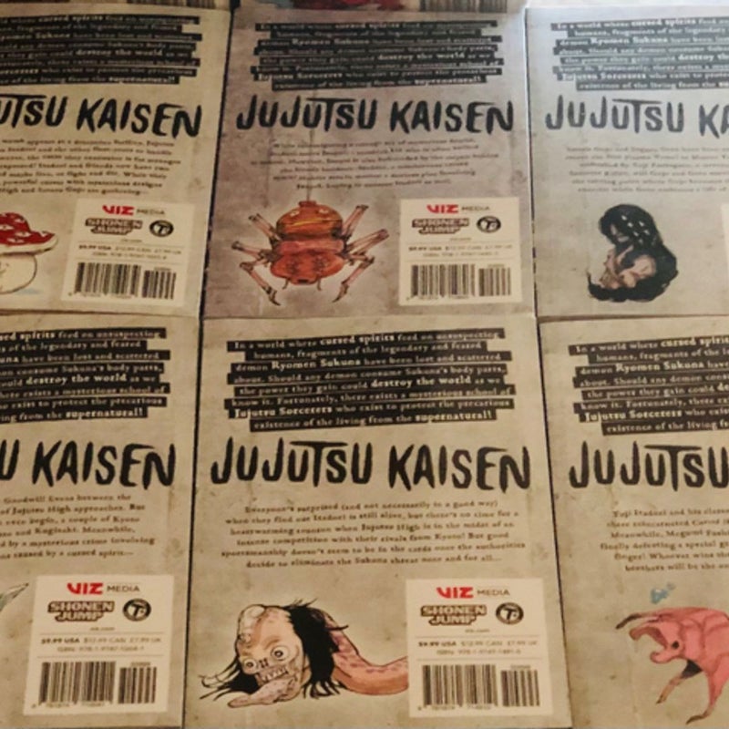 Jujutsu Kaisen Anime MANGA ENGLISH Volumes 0-14 Books