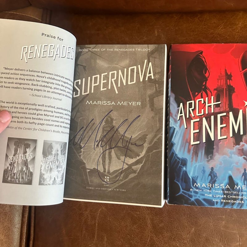 Renegades series signed set marissa meyer supernova arch enemies