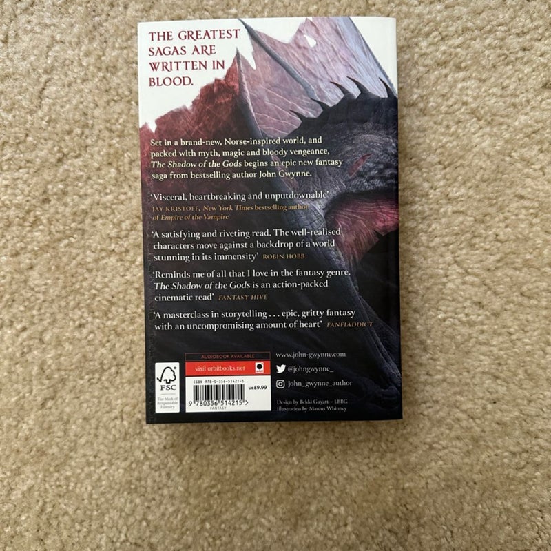 The Shadow of the Gods signed bookplate