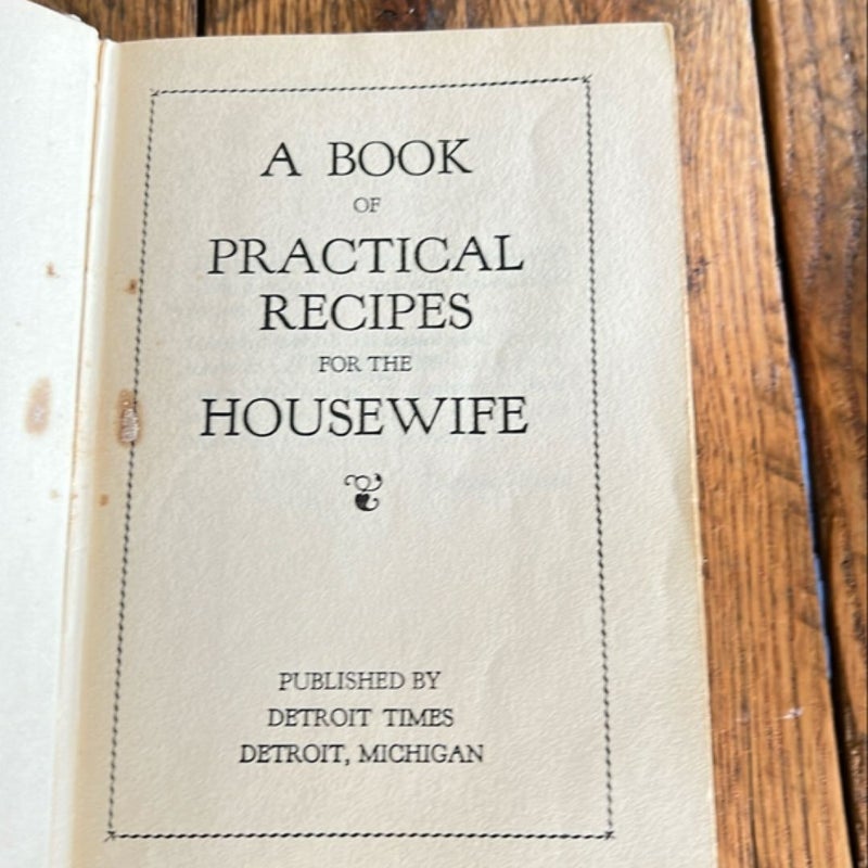 Detroit Times Cookbook 1932