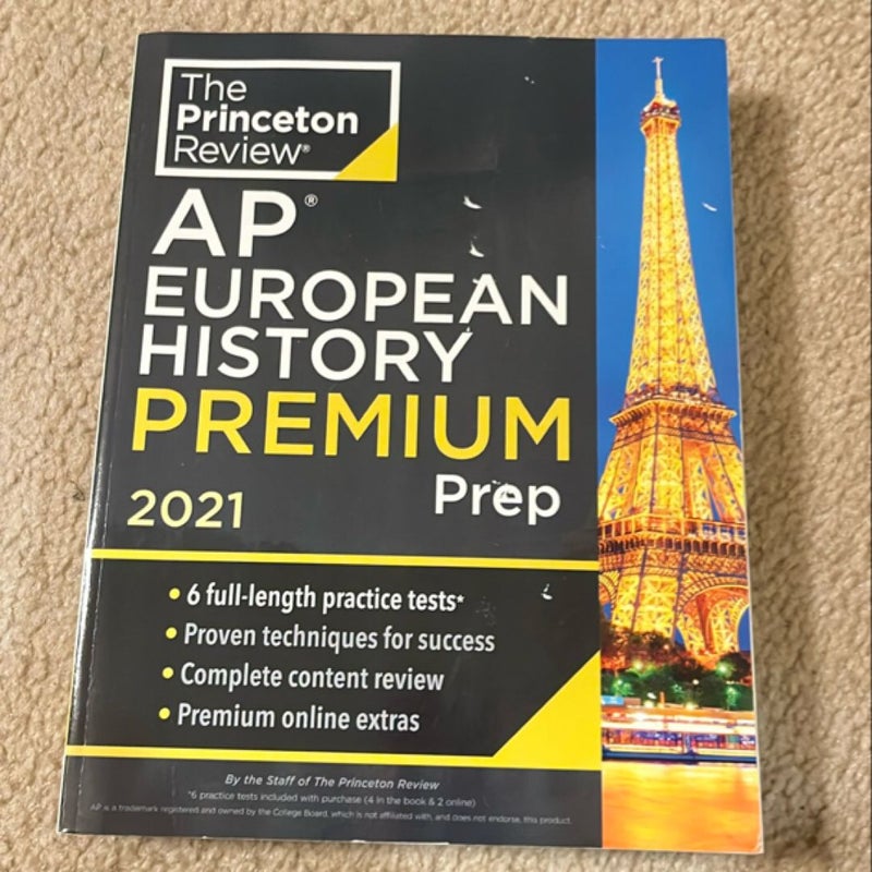 Princeton Review AP European History Premium Prep 2021