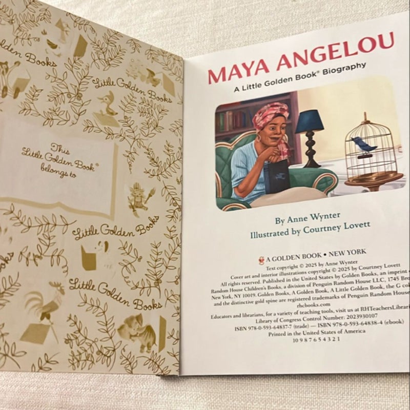 Maya Angelou: a Little Golden Book Biography