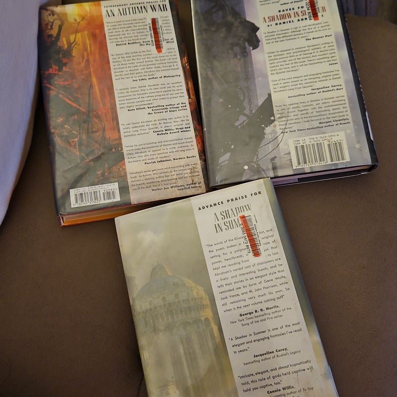 Lot 3 Daniel Abraham Mystery Books Autumn War Betrayal Winter Shadow Summer
