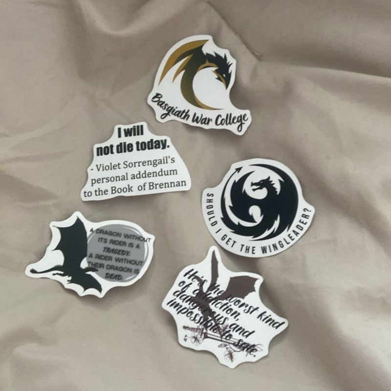 [BUNDLE] Fourth Wing- 10 p. Sticker Pack
