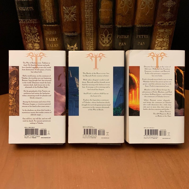 DragonLance: Complete Taladas Trilogy Set: Blades of the Tiger, Trail of the Black Wyrm, Shadow of the Flame, All First Edition First Printing