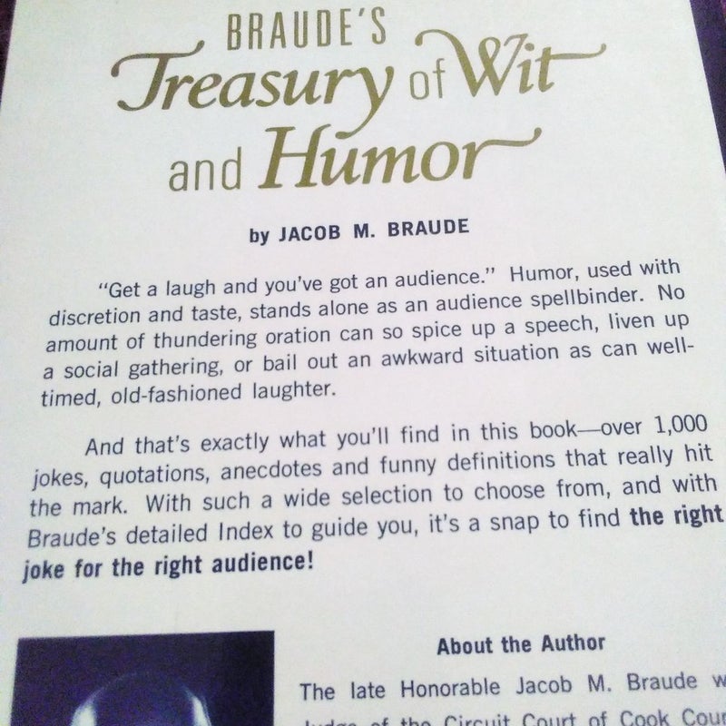 Braude's Treasury of Wit and Humor
