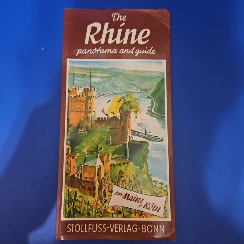 MAP of THE RHÍNE RIVER (from Mainz to Köln)
