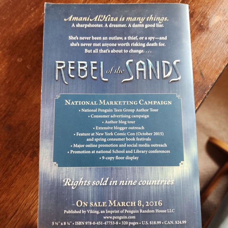 Rebel of the Sands **ARC**