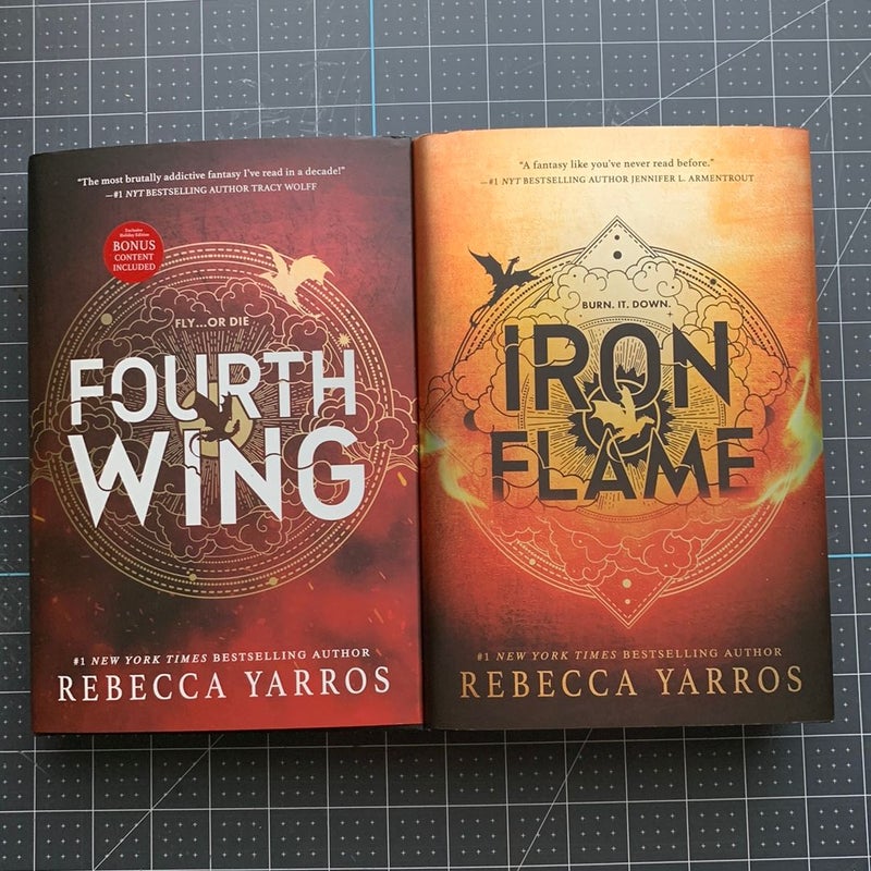 Fourth Wing And Iron Flame Books, By Rebbeca Yarros Canvas Print
