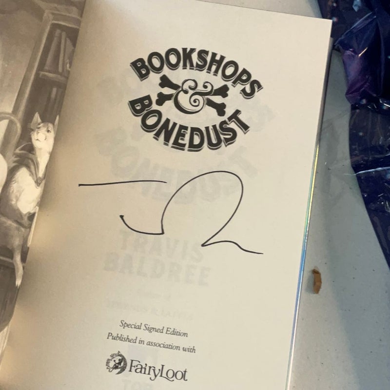 Legends and Lattes - Bookshops and Bonedust- Fairyloot Signed