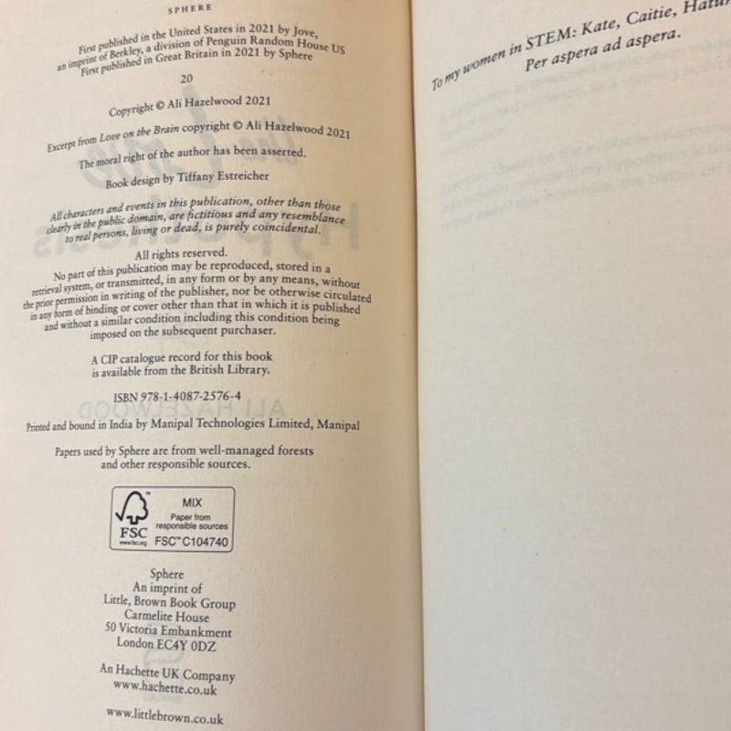 The Love Hypothesis (*UK Edition bought in India, Read Description*)